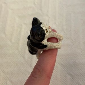 Handcrafted and Handcarved Wooden Cat Figurine